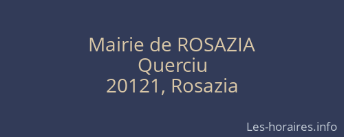 Mairie de ROSAZIA