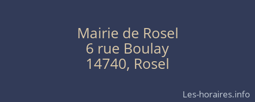Mairie de Rosel