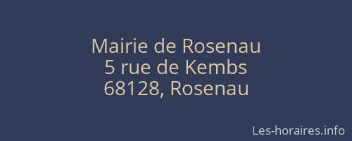Mairie de Rosenau