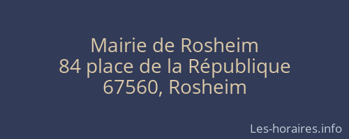 Mairie de Rosheim