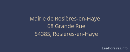 Mairie de Rosières-en-Haye