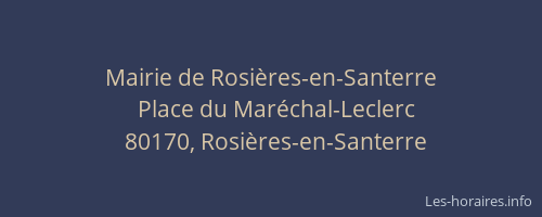 Mairie de Rosi&egrave;res-en-Santerre
