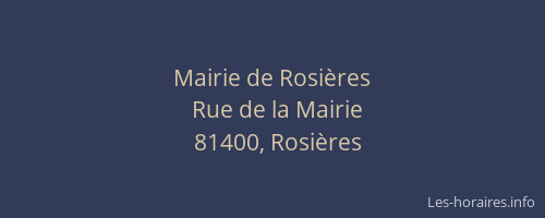 Mairie de Rosi&egrave;res
