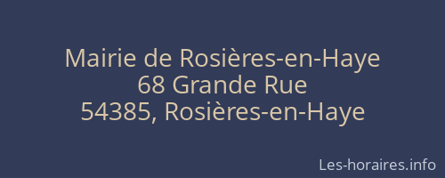 Mairie de Rosières-en-Haye