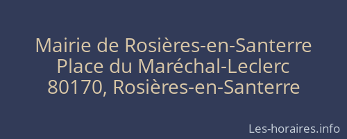Mairie de Rosières-en-Santerre