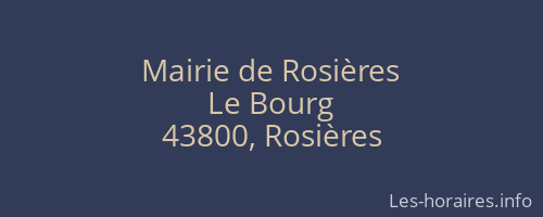 Mairie de Rosières