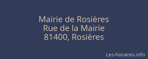 Mairie de Rosières