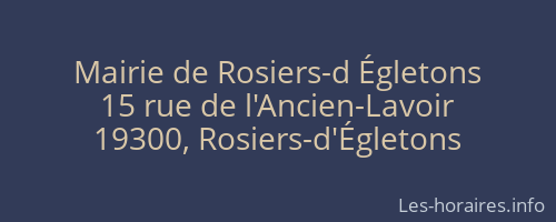Mairie de Rosiers-d Égletons