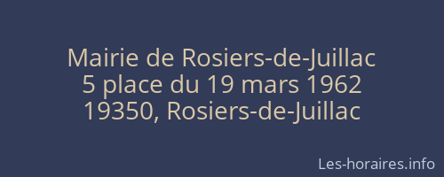 Mairie de Rosiers-de-Juillac