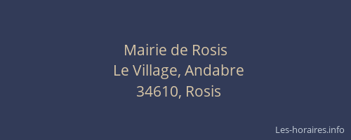 Mairie de Rosis