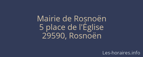 Mairie de Rosnoën