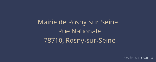 Mairie de Rosny-sur-Seine