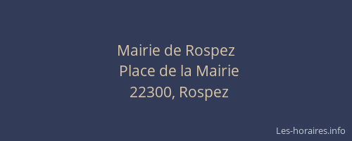 Mairie de Rospez