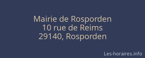 Mairie de Rosporden