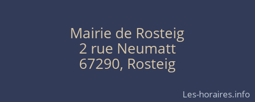 Mairie de Rosteig