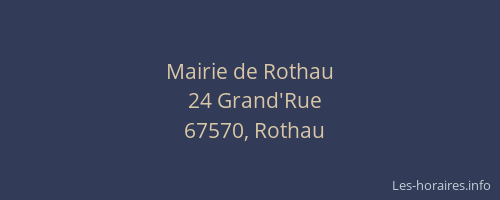 Mairie de Rothau