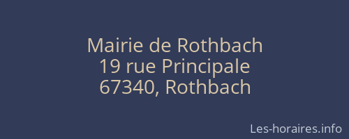 Mairie de Rothbach
