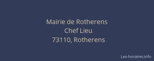 Mairie de Rotherens