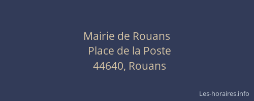 Mairie de Rouans