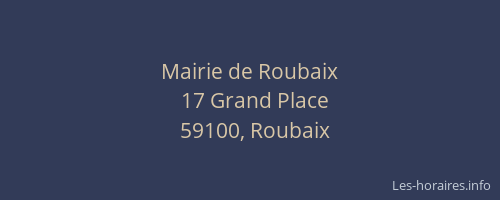 Mairie de Roubaix
