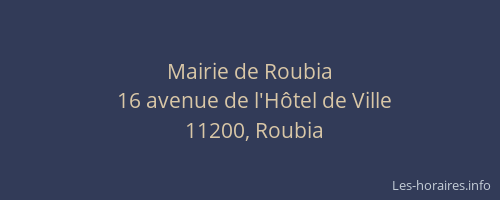 Mairie de Roubia