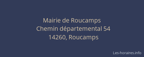 Mairie de Roucamps