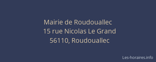 Mairie de Roudouallec