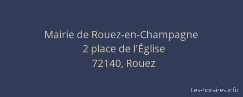Mairie de Rouez-en-Champagne