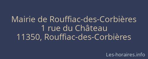 Mairie de Rouffiac-des-Corbières