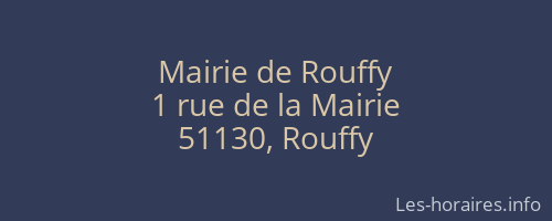 Mairie de Rouffy