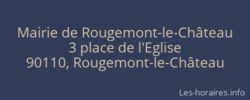 Mairie de Rougemont-le-Château