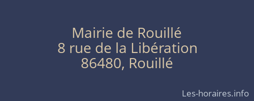 Mairie de Rouillé