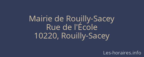 Mairie de Rouilly-Sacey