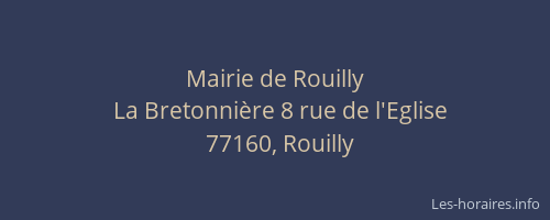 Mairie de Rouilly