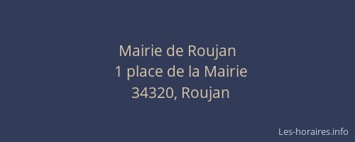Mairie de Roujan