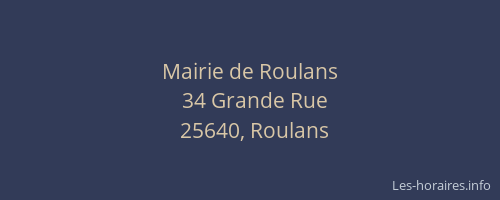 Mairie de Roulans
