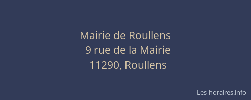 Mairie de Roullens
