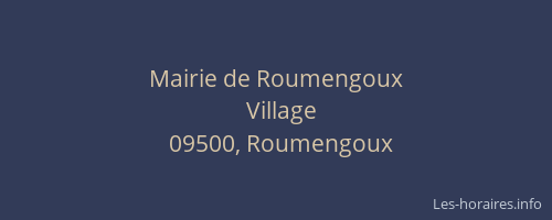 Mairie de Roumengoux