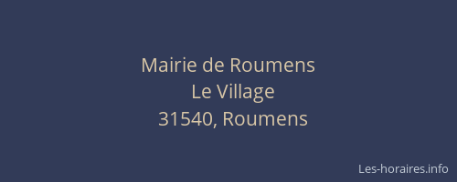 Mairie de Roumens