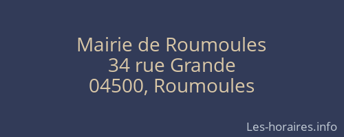 Mairie de Roumoules