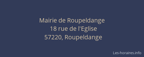 Mairie de Roupeldange