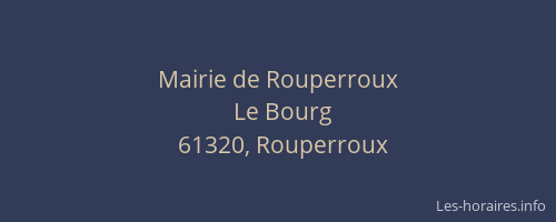 Mairie de Rouperroux