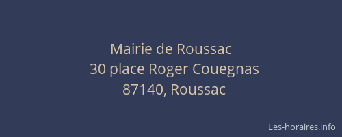 Mairie de Roussac