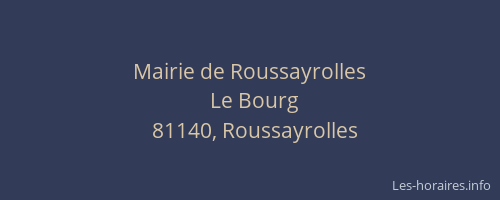 Mairie de Roussayrolles