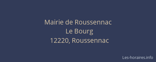 Mairie de Roussennac