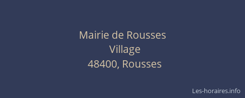 Mairie de Rousses