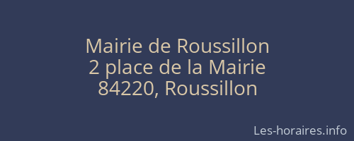 Mairie de Roussillon