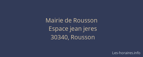 Mairie de Rousson