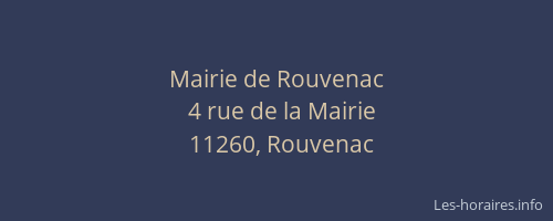 Mairie de Rouvenac