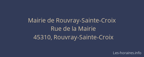 Mairie de Rouvray-Sainte-Croix